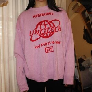 PINK MYSTERIOUS UNITE8 KNIT SWEATER